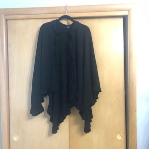 Black sweater shawl